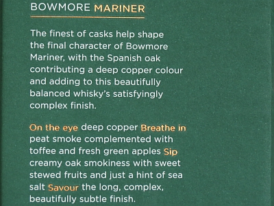 Bowmore 15 Mariner